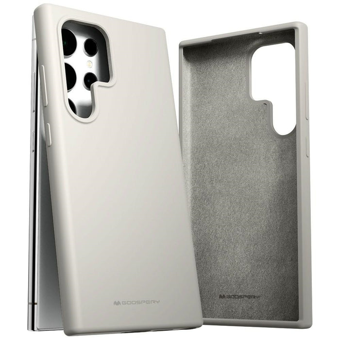 Силиконов калъф Mercury за Samsung Galaxy S24 Ultra, сив