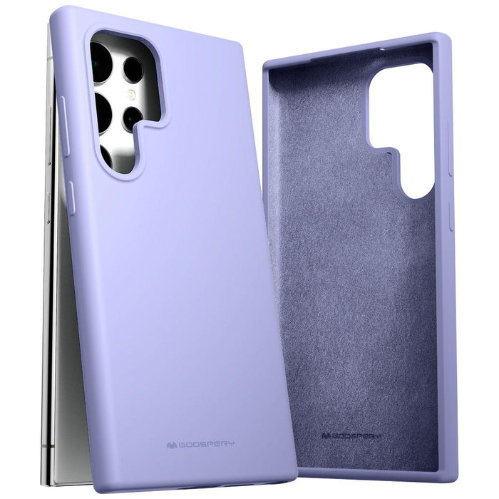 Силиконов калъф Mercury за Samsung S24 Ultra, лилав