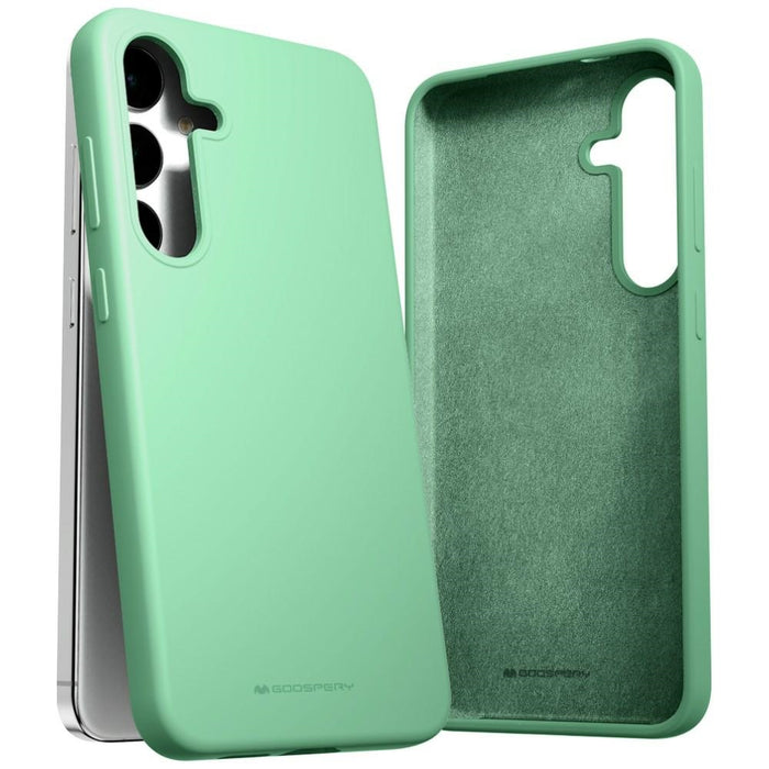 Силиконов калъф Mercury за Samsung S24+, зелен