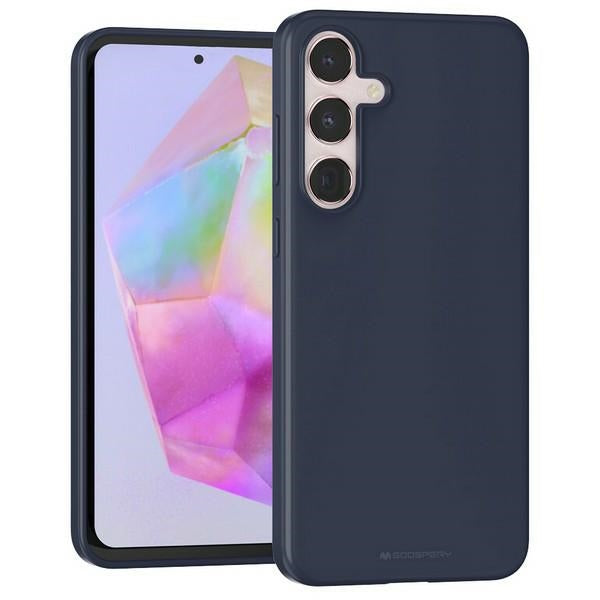 Силиконов калъф Mercury за Samsung Galaxy A35, тъмносинен