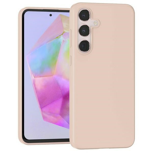 Силиконов калъф Mercury Soft Sam A35 A356, розово-пясъчен