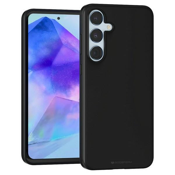 Силиконов калъф Mercury за Samsung Galaxy A55, черен