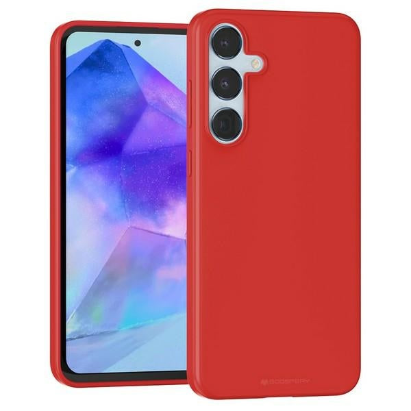Силиконов калъф Mercury за Samsung Galaxy A55, червен