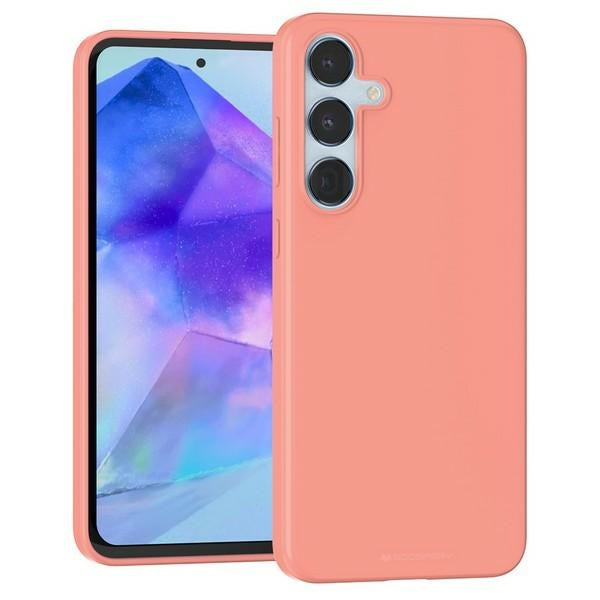 Силиконов калъф Mercury за Samsung Galaxy A55, светлорозов