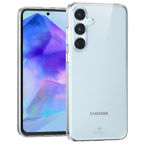 Силиконов калъф Mercury Jelly Clear за Samsung Galaxy A55, прозрачен