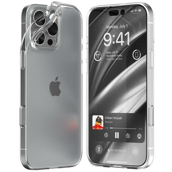 Силиконов калъф Mercury Jelly Clear за iPhone 16 Pro 6,9", прозрачен