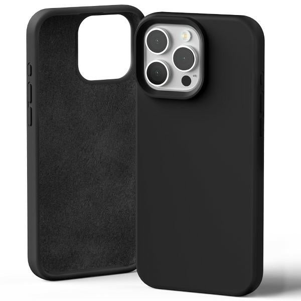 Силиконов калъф Mercury за iPhone 16 Pro Max 6,9", черен