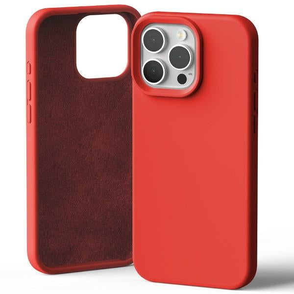 Силиконов калъф Mercury за iPhone 16 Pro Max 6,9", червен