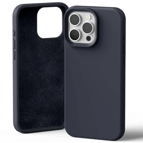 Силиконов калъф Mercury за iPhone 16 Pro Max 6.9", тъмносин