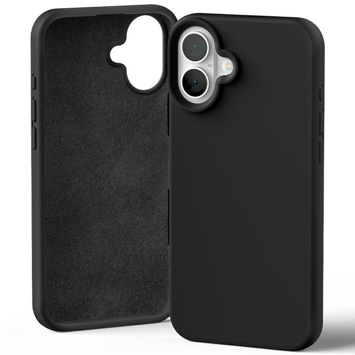 Силиконов калъф Mercury за iPhone 16 6,7", черен
