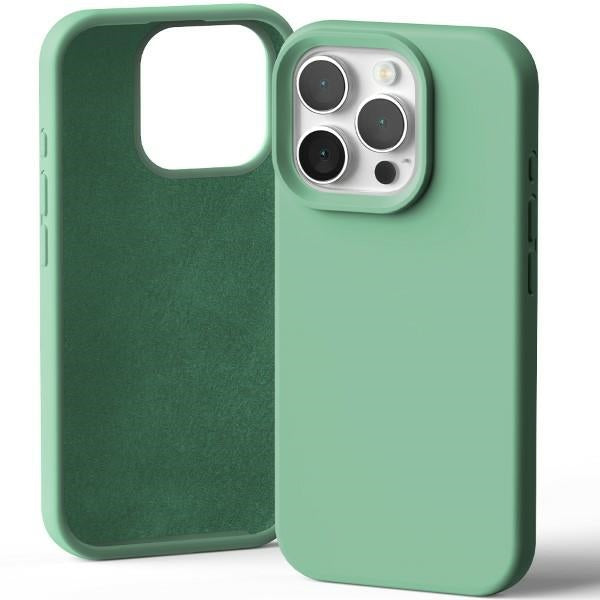 Силиконов калъф Mercury за iPhone 16 Pro 6,3", зелен