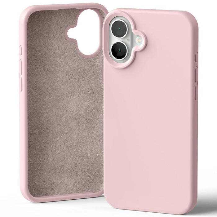 Силиконов калъф Mercury за iPhone 16 6,7", розово-пясъчен