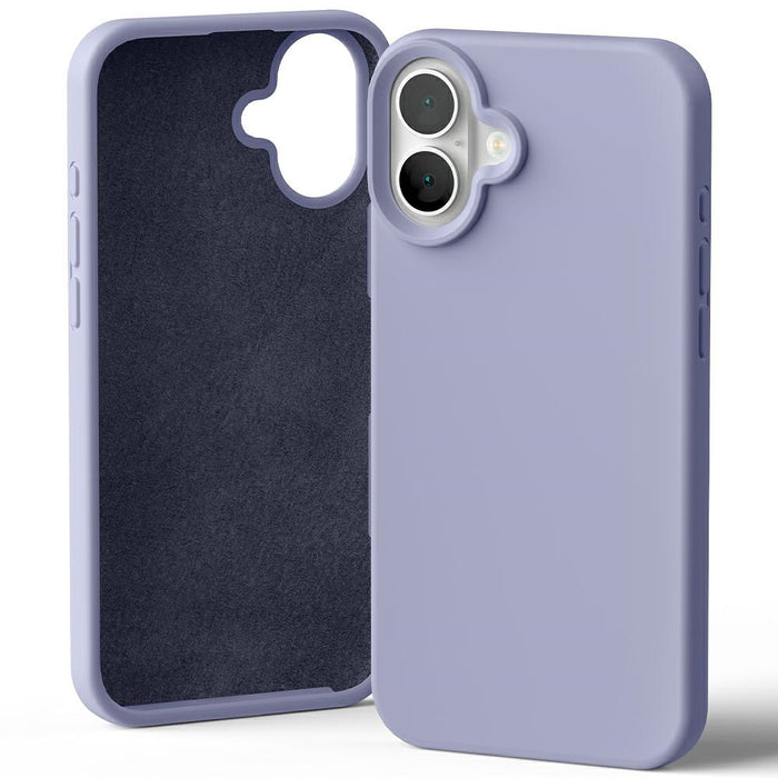 Силиконов калъф Mercury за iPhone 16 6,7", лилав
