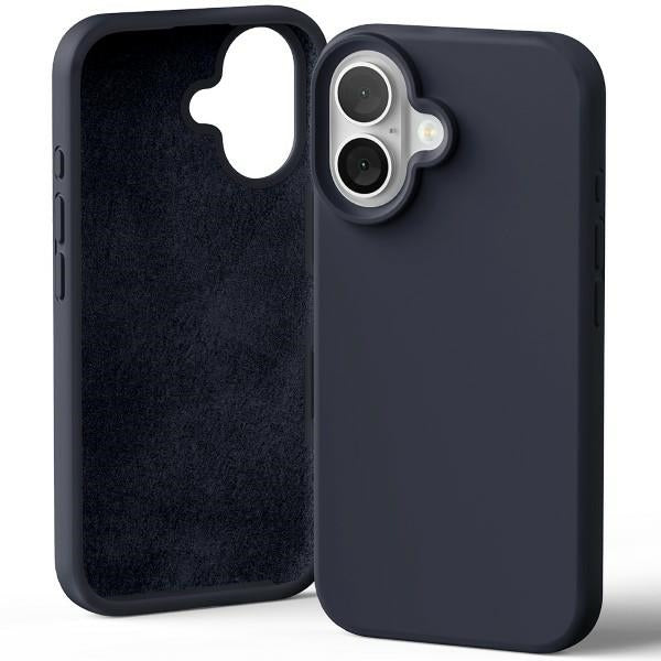 Силиконов калъф Mercury за iPhone 16 6,1", тъмносин
