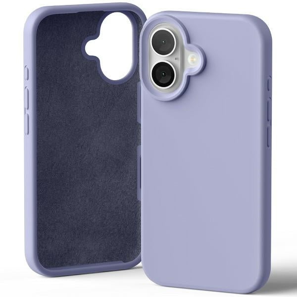 Силиконов калъф Mercury за iPhone 16 6,1", лавандулски