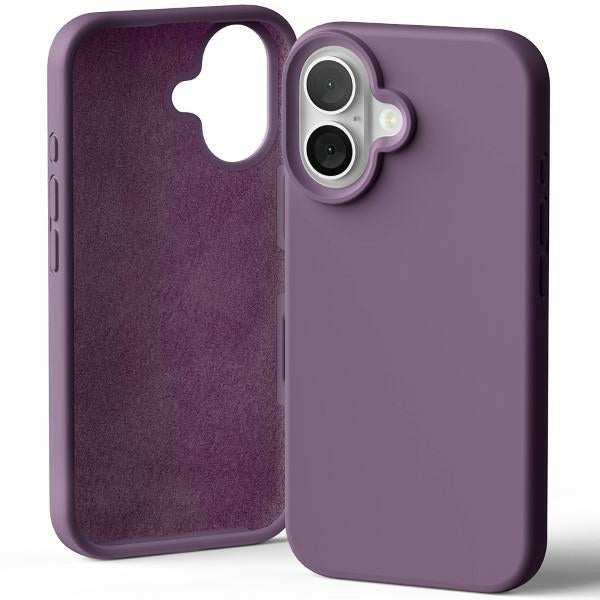 Силиконов калъф Mercury за iPhone 16 6,1", лилав
