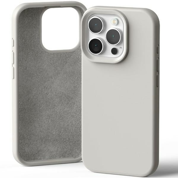Силиконов калъф Mercury за iPhone 16 Pro 6,3", каменен