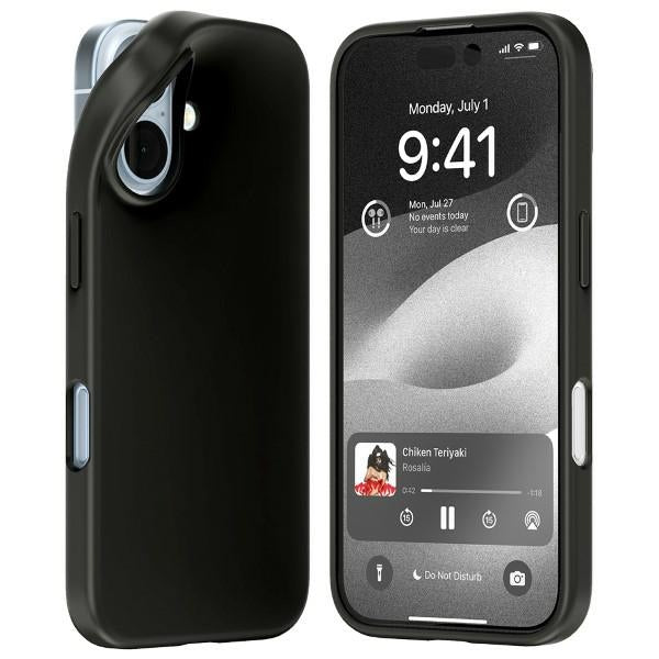Силиконов калъф Mercury за iPhone 16 6.1", черен