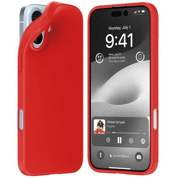Силиконов калъф Mercury за iPhone 16 Plus 6.7", червен