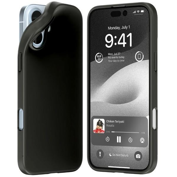 Силиконов калъф Mercury за iPhone 16 Plus 6.7", черен