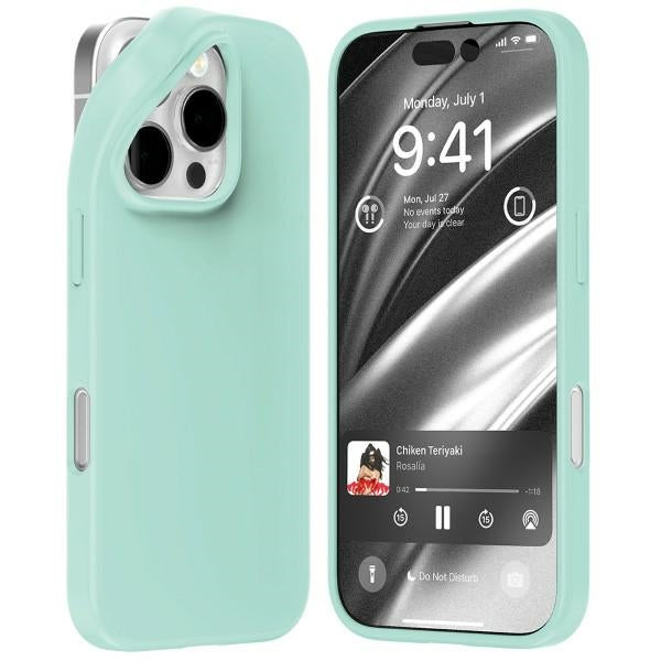Силиконов калъф Mercury за iPhone 16 Pro 6,3", мента