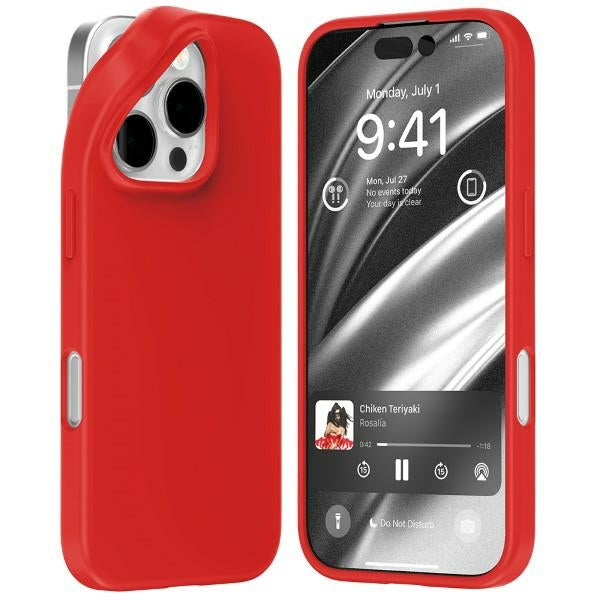 Силиконов калъф Mercury за iPhone 16 Pro 6,3", червен