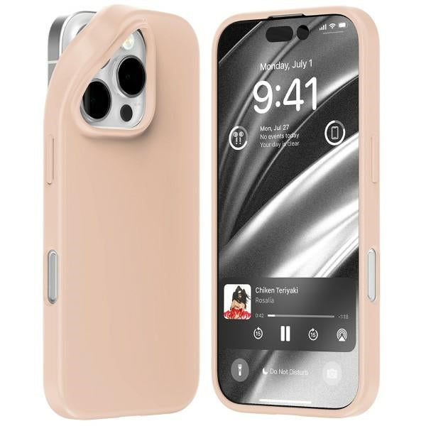 Силиконов калъф Mercury за iPhone 16 Pro 6,3", розов пясък