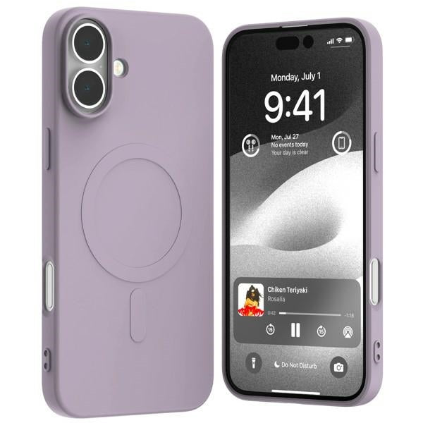 Силиконов калъф Mercury MagSafe Semi-Silicone за iPhone 16Plus 6,7", лилав