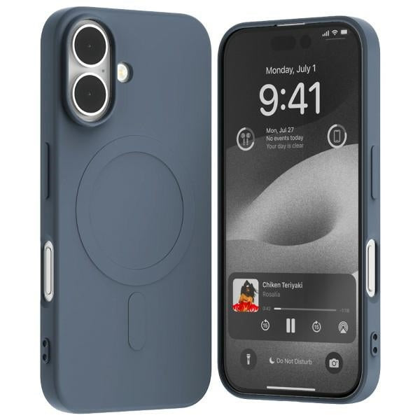 Силиконов калъф Mercury MagSafe Semi-Silicone за iPhone 16 6,1", тъмносин