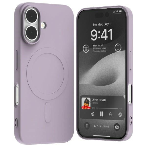 Силиконов калъф Mercury MagSafe Semi за iPhone 16 6,1", лилав