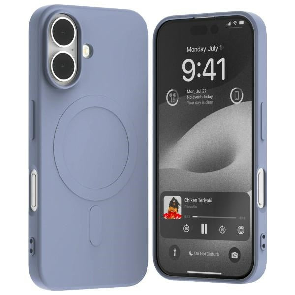 Силиконов калъф Mercury MagSafe за iPhone 16 6.1", лилав