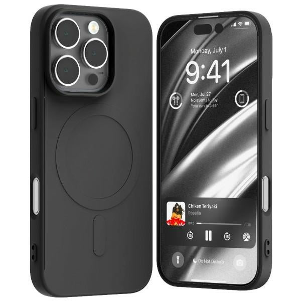 Силиконов калъф Mercury MagSafe Semi-Silicone за iPhone 16Pro 6,3", черен