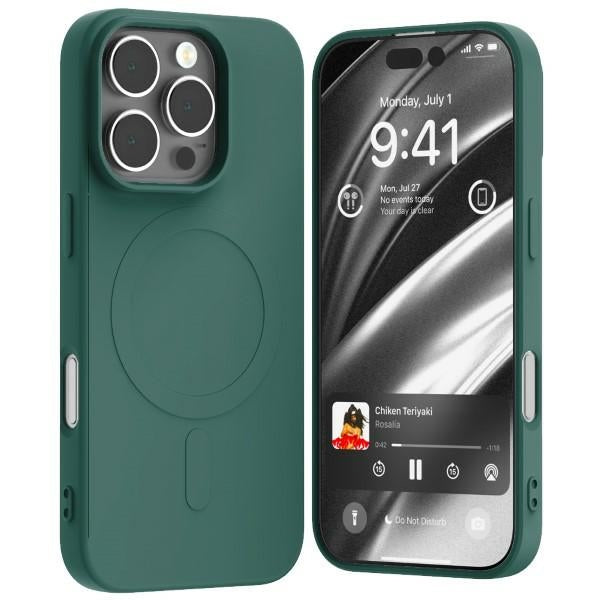 Силиконов калъф Mercury MagSafe Semi-Silicone за iPhone 16Pro 6,3", зелен