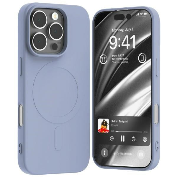 Силиконов калъф Mercury MagSafe Semi за iPhone 16Pro 6,3", лилав