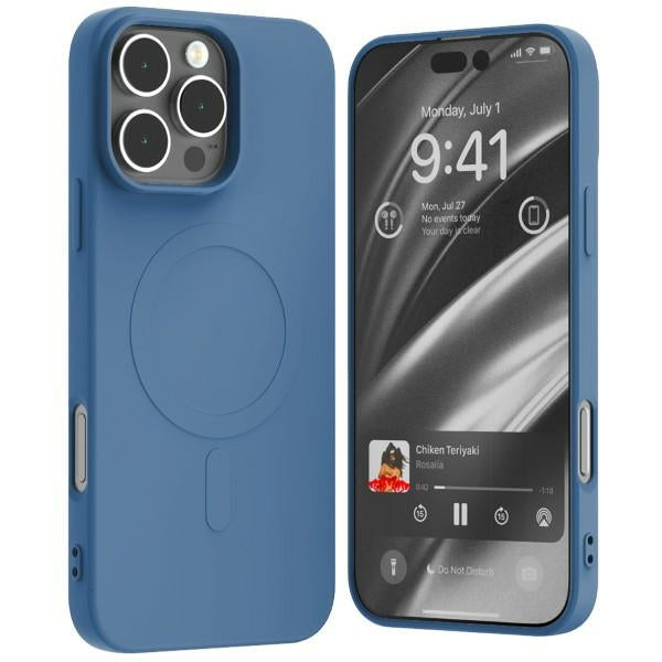 Силиконов калъф Mercury MagSafe Semi за iPhone 16Pro Max 6,9", син