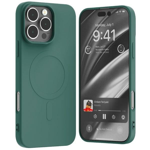 Силиконов калъф Mercury MagSafe за iPhone 16Pro Max 6,9", зелен