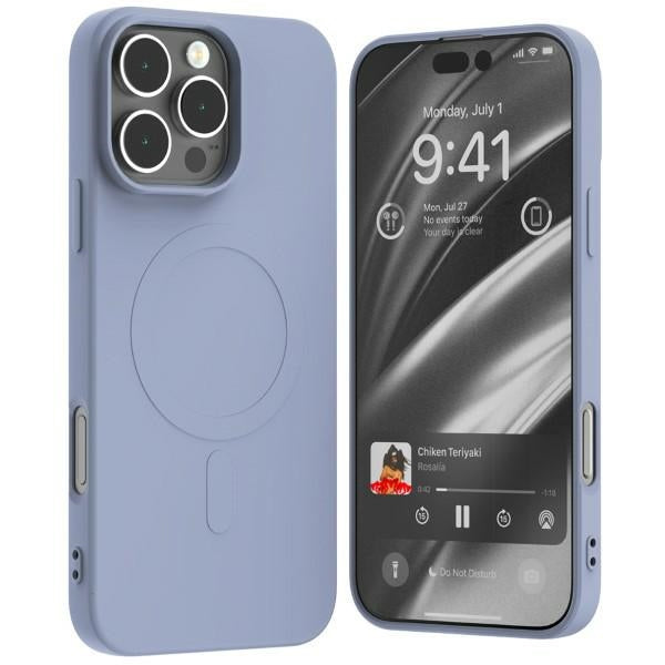Силиконов калъф Mercury MagSafe за iPhone 16Pro Max 6,9", лилав