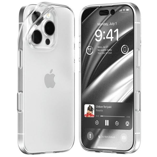 Силиконов калъф Mercury Jelly Clear за iPhone 16 Pro 6,3", прозрачен