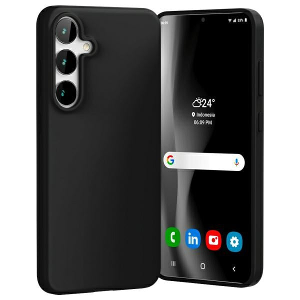 Силиконов калъф Mercury Soft за Samsung Galaxy S24 FE, черен