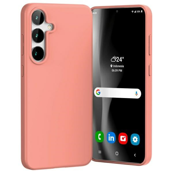 Силиконов калъф Mercury Soft M0 S24 FE M1 за Samsung Galaxy S24 FE, розов