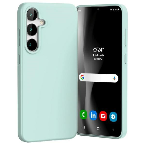 Силиконов калъф Mercury Soft Samsung S24 FE S721, мятнозелен