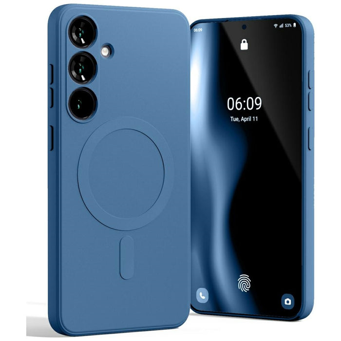 Силиконов калъф Mercury MagSafe Semi-Silicone за Samsung S25+, син