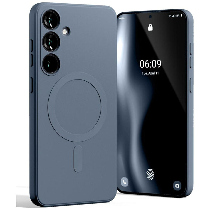 Силиконов калъф Mercury MagSafe Semi-Silicone за Samsung S25+, тъмносин