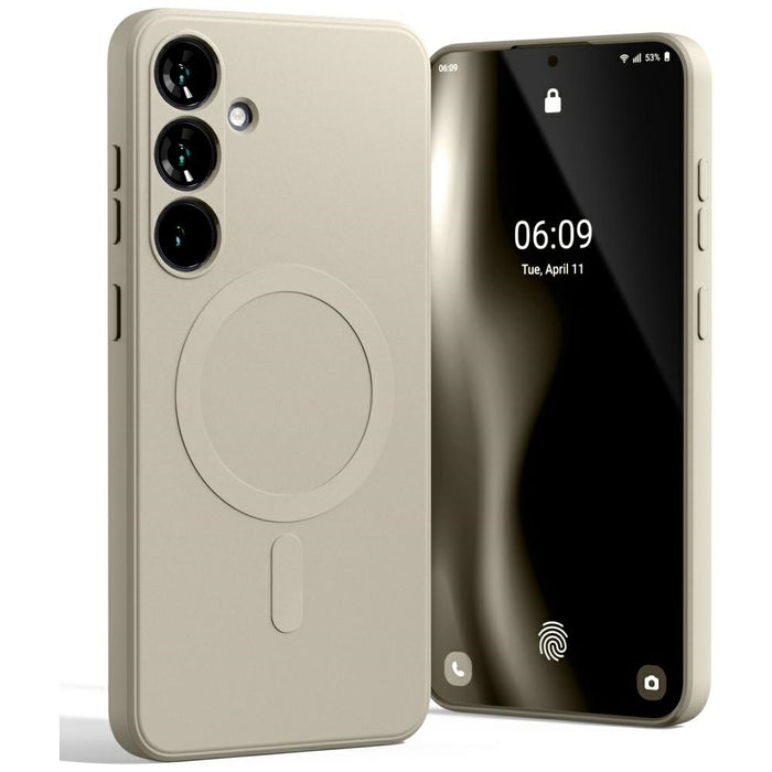 Силиконов калъф Mercury MagSafe Semi-Silicone за Samsung S25+, каменен