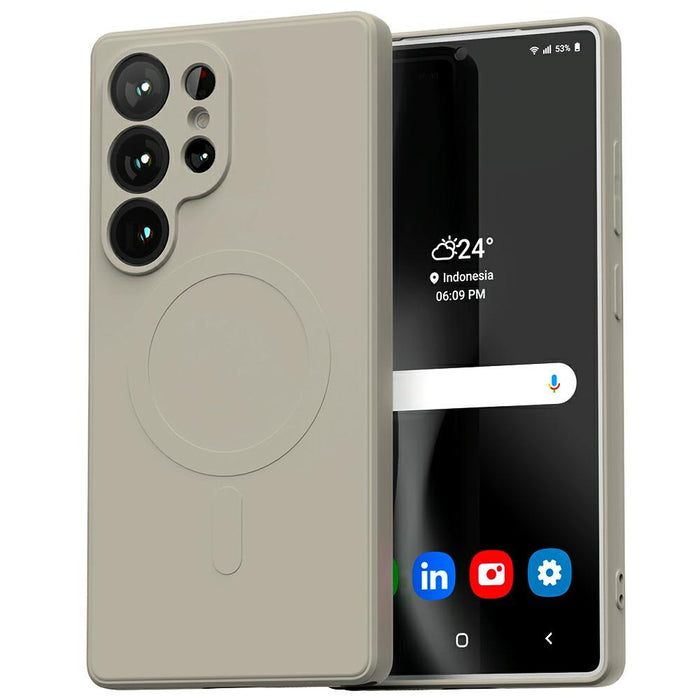 Силиконов калъф Mercury MagSafe Semi-Silicone за Samsung Galaxy S25 Ultra, камък