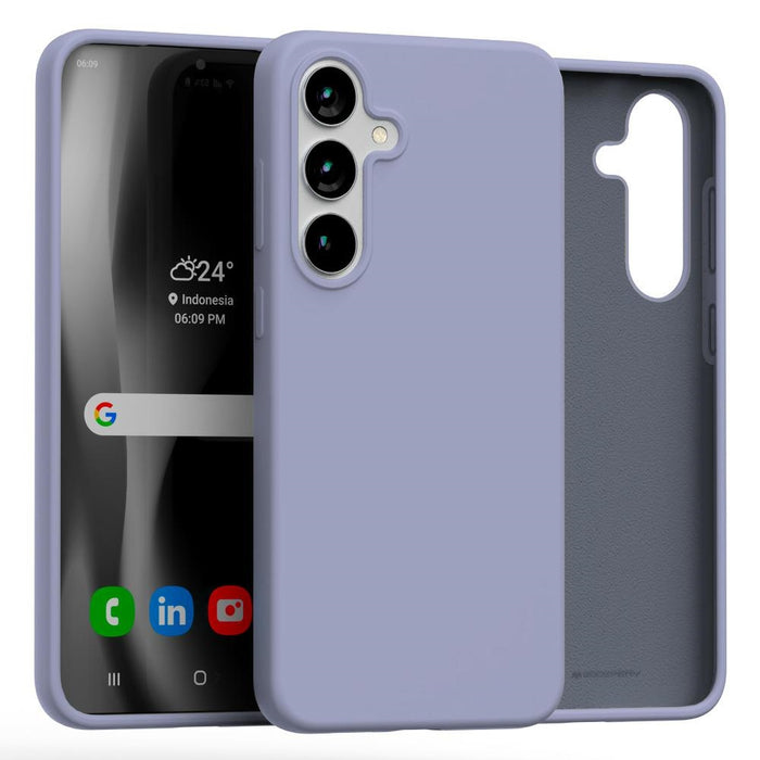 Силиконов калъф Mercury за Samsung S25+, лилав