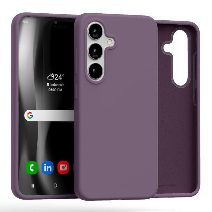 Силиконов калъф Mercury за Samsung S25+, лилав