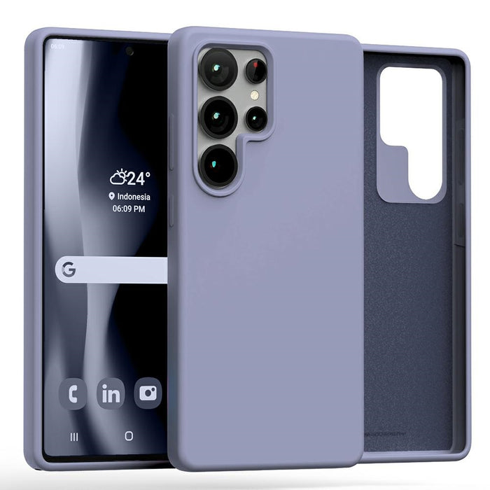 Силиконов калъф Mercury за Samsung Galaxy S25 Ultra, лавандов