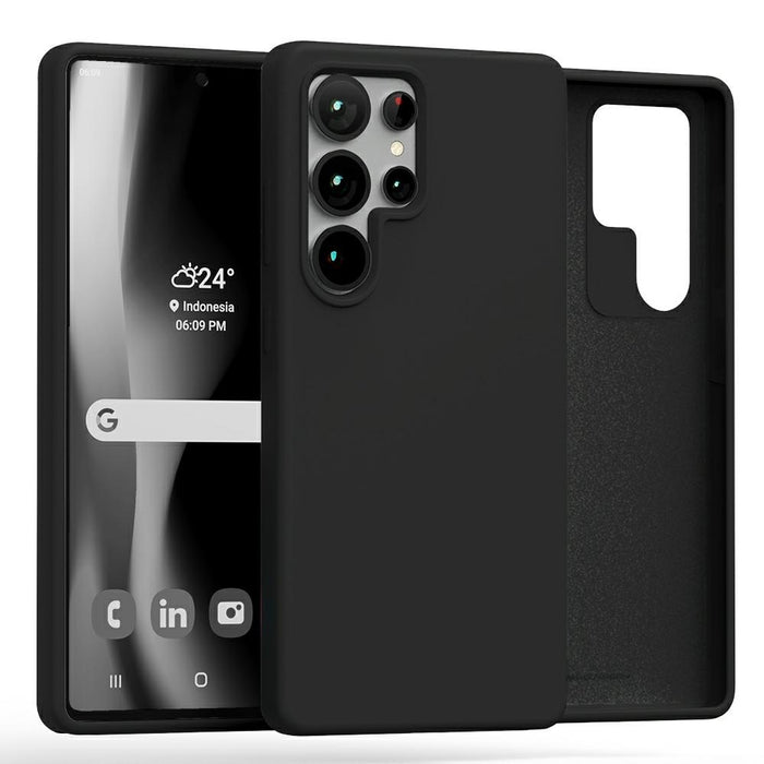 Силиконов калъф Mercury за Samsung Galaxy S25 Ultra, черен