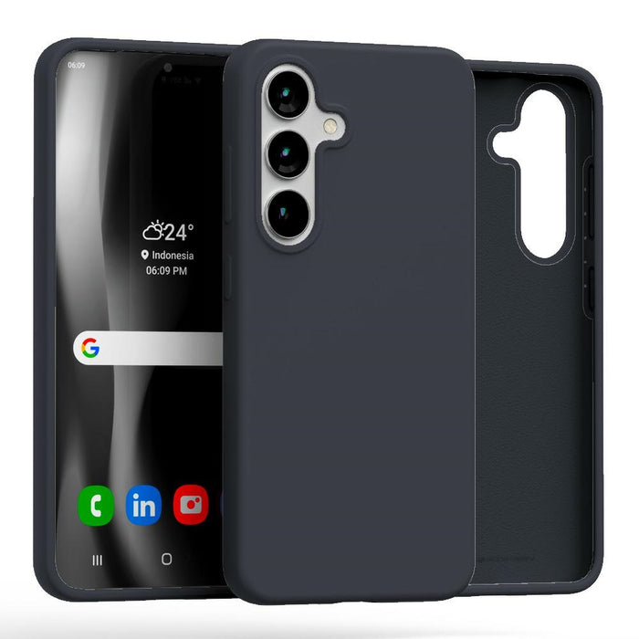 Силиконов калъф Mercury за Samsung S25, тъмносин
